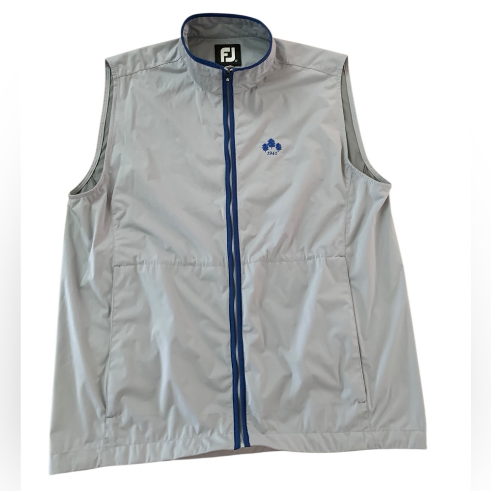 ⛳️ FootJoy Gray and Blue Lighweight Vest with High Collar